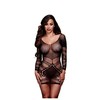 Eropartner Baci Longsleeve Mini Dress One Size - Juodas Geometric Lace