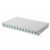 DIGITUS LWL Spleibox 1HE bestckt 12x LC DX OM3 grau