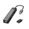 HUB USB Conceptronic 1x RJ-45 + 3x USB-A 3.0 (DONN07BA)