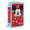 Trigubas penalas Mickey Mouse 43 Dalys Raudona (12 x 19,5 x 6,5 cm)