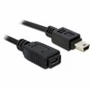 Kabelis USB Delock USB-A - miniUSB 1 m Juodas (82667)
