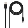 Trade Invaders Nanocable 10.01.0403 USB kabelis 3 m 2.0 USB A Mini-USB B Juoda
