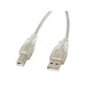 LANBERG CA-USBA-12CC-0050-TR Lanberg USB 2.0 AM-BM laidas su ferito permatomu 5 m