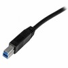 USB kabelis StarTech USB-A - USB-B 1 m Juodas (USB3CAB1M)