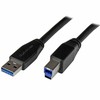 USB kabelis StarTech USB-A - USB-B 10 m juodas (S55057663)