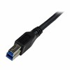 USB kabelis StarTech USB-A - USB-B 1 m Juodas (USB3SAB1MRA)