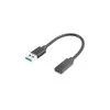 LANBERG AD-UC-UA-03 adapteris USB TYPE-C F - USB Type-A M 15cm Juodas