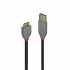 USB Kabelis - LINDY Anthra Line USB 3.2 Type A į Micro-B Laidas, M/M, 5Gbps, 1 m, Juodas