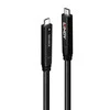 USB Kabelis - LINDY USB 3.2 5Gbps ir DP 1.4 Type C Hibridinis Laidas, 4K30Hz Vaizdas, 60W, 10 m, Juodas
