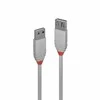 USB Prailginimo Laidas - LINDY Anthra Line USB 2.0 Type M/F Laidas, 1 m, Pilkas