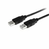 USB kabelis StarTech USB-A - USB-A 2 m juodas (USB2AA2M)