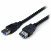 USB kabelis StarTech USB-A - USB-A 2 m Juodas (USB3SEXT2MBK)