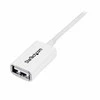 USB kabelis StarTech USB-A - USB-A 3 m Baltas (USBEXTPAA3MW)