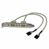 „StarTech“ galinio skydelio modulis 2x USB-A (USBPLATE)