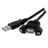 StarTech.com USBPNLAFAM1 USB kabelis 0,3 m 2,0 USB A lydmetalis