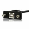 StarTech.com USB 2.0 Panel Mount Kabelis B/B USB kabelis 0,3 m USB B Juoda