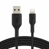 USB kabelis Belkin Boost Charge Braided USB-A to Lightning 1.0m juodas