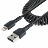USB kabelis StarTech USB-A - Žaibas 1 m Juodas (RUSB2ALT1MBC)