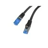 Lanberg Patch Cord katė. 6 FTP | PCF6A-10CC-0025-BK | S/FTP | S/FTP ekranavimo tipas – Aliuminio pynė ant vielos ir kiekviena pora papildomai folija. Danga pagaminta iš mažai dūmų ir behalogeninių medžiagų (LSZH). Atitiktį kategorijai patvirtino Fluke testeris. Suvytos laidai iš CCA | Juodas | 0,25 m