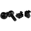 StarTech M6 x 12mm sraigtinis rinkinys / poveržlės / veržlės - 50kpl. Juodieji (CABSCRWM6B)