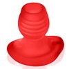Oxballs – Glowhole-2 tuščiaviduris užpakalinis kištukas su LED įdėklu Raudona Morph Large