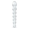 Glas No. 19 Intimate Glass Massage Wand - Dual-Ended, Beaded, Clear