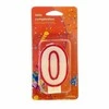Bigbuy Home Žvakė Raudona Balta Gimtadienio Numeriai 0 (12 vnt.)