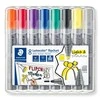 Staedtler Lumocolor Flipchart žymeklis 356/356B, dėklas 8 vnt., daugkartinio pildymo, saugus sausai, plaunamas, užblokuotas galiukas, - 1 vnt. (356 SWP8)