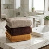 Bambuko medvilnės rankšluostis ESTERA BEIGE, 500g/m²