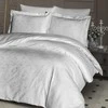 PREMIUM satino patalynės komplektas LAMONE CREAM, 6 dalių, 200x220 cm