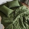 Saules Patalyne Bambuko patalynės komplektas DARK OLIVE, 140x200 cm
