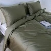 Saules Patalyne PREMIUM satino patalynės komplektas MOSS (žalia), 2 dalių, 140x200 cm