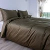 Saules Patalyne PREMIUM satino patalynės komplektas MOSS (žalia), 2 dalių, 140x200 cm