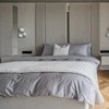 Saules Patalyne PREMIUM satino patalynės komplektas Sidabrinis ROYAL, 3 dalių, 200x220 cm
