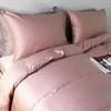 Saules Patalyne PREMIUM satino patalynės komplektas DUSTY Rožinis, 2 dalių, 140x200 cm