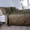 Saules Patalyne PREMIUM satino patalynės komplektas MOSS (žalia), 2 dalių, 140x200 cm