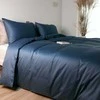 Saules Patalyne PREMIUM satino patalynės komplektas WATER Mėlynas, 3 dalių, 200x220 cm