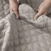 Velveto lovatiesė VELVI GRAY BEIGE, 220x240 cm