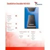 Kietasis išorinis diskas Adata HD650 1TB 2.5", USB 3.1 (suderinama su USB 2.0), Mėlynas