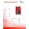 Išorinis kietasis diskas Adata HD650 2TB 2.5" Raudonas