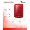 Kietasis išorinis diskas Adata HV300 1TB, 2.5", USB 3.1, Raudonas