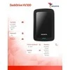 Kietasis išorinis diskas Adata HV300 2TB, 2.5", USB 3.1, Juodas AHV300-2TU31-CBK