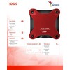Kietasis diskas ADATA SSD DISK SD620 2TB Raudonas