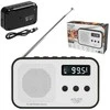 Adler | Digital radio PLL AM/FM | AD 1907 | Alarm function | Baltas/Juodas