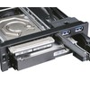 Akasa 5,25 colio lizdas, skirtas 1x 3,5" ir 1x 2,5" plius 2x USB 3.0