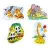 Dėlionė Alexander Multigra Baby Puzzle 4in1 Laukiniai gyvūnai