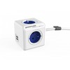 Allocacoc PowerCube Extended 4 lizdai 2x USB 1,5m malūnėlis