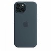 iPhone 15 Silicone Case with MagSafe - Storm Blue