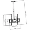 ART RAMT AR-21L ART Laikiklis ant lubų AR-21L LCD/LED televizorius Juodas 32-60 65-93cm 45kg
