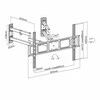 Laikiklis ART MENINĖS KEKLAILIS LED / LCD TELEVIZORIUI 32-70 colių 45KG reguliuojamas vertikalus / horizontalus KAMPAS 622mm